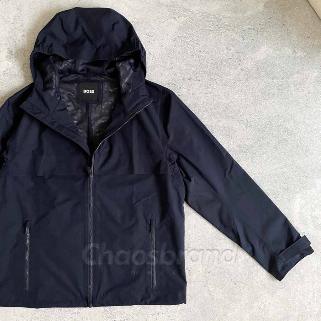 BOSS Goretex Hooded Jacket - Navy