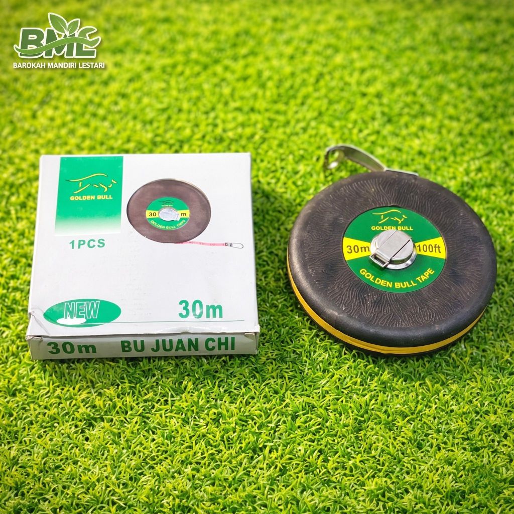 METERAN BULAT KAIN 30 METER / METERAN KULIT ROLL PUTAR 30 METER / METERAN TUKANG 30 METER
