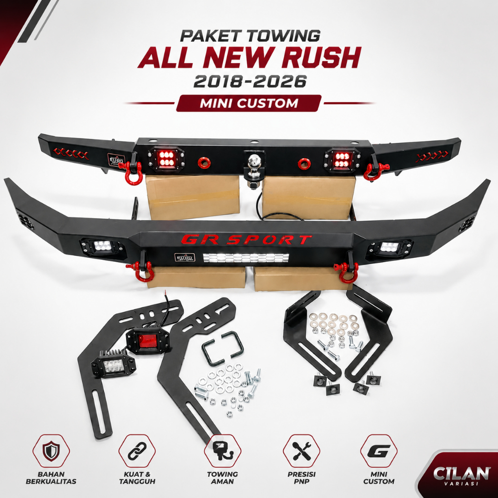 Towing Depan Bumper Belakang Mobil Rush 2018 - 2026 Custom Mini