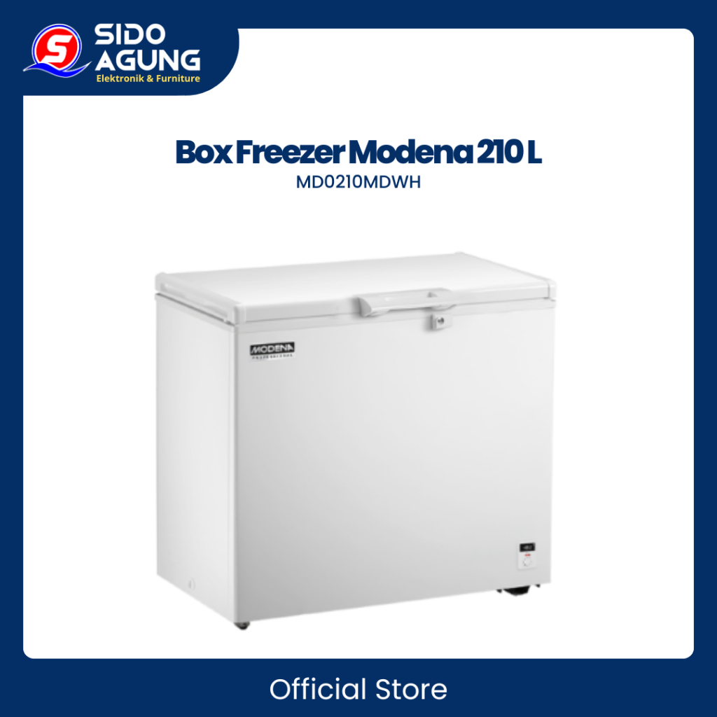 MODENA BOX FREEZER MD0210MDWH || BOX FREEZER KAPASITAS BESAR 210 LITER UNTUK MENYIMPAN SEAFOOD, DAGI