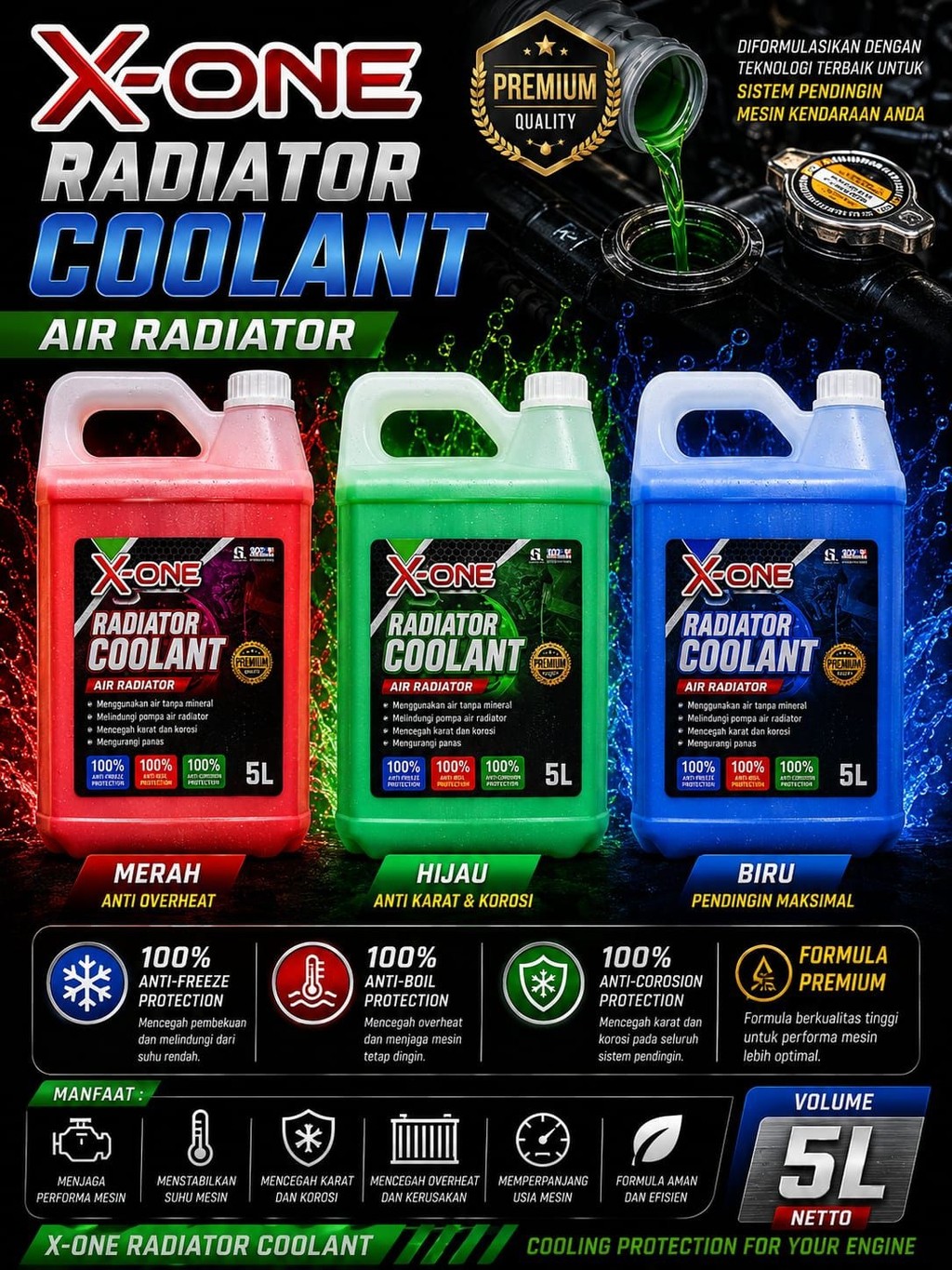 AIR RADIATOR COOLANT 5 Liter