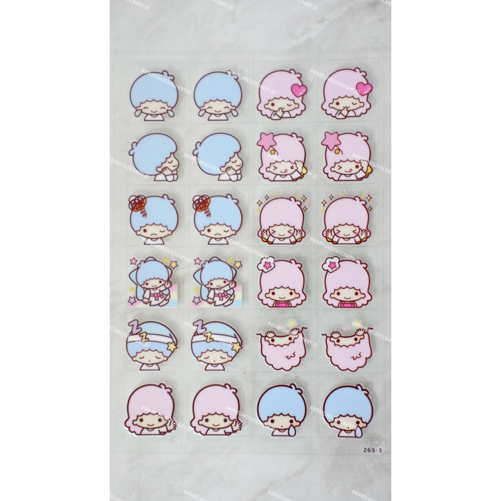 STICKER 3D STIKER TRANSFER UV LABEL KIKI  LALA SANRIO LITTLE TWIN STARS BINTANG MISTERIUS OMOIYARI S