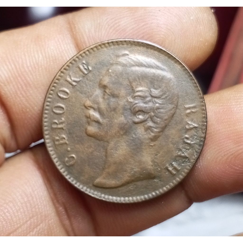 Koin One Cent C Brooke Rajah Serawak1891