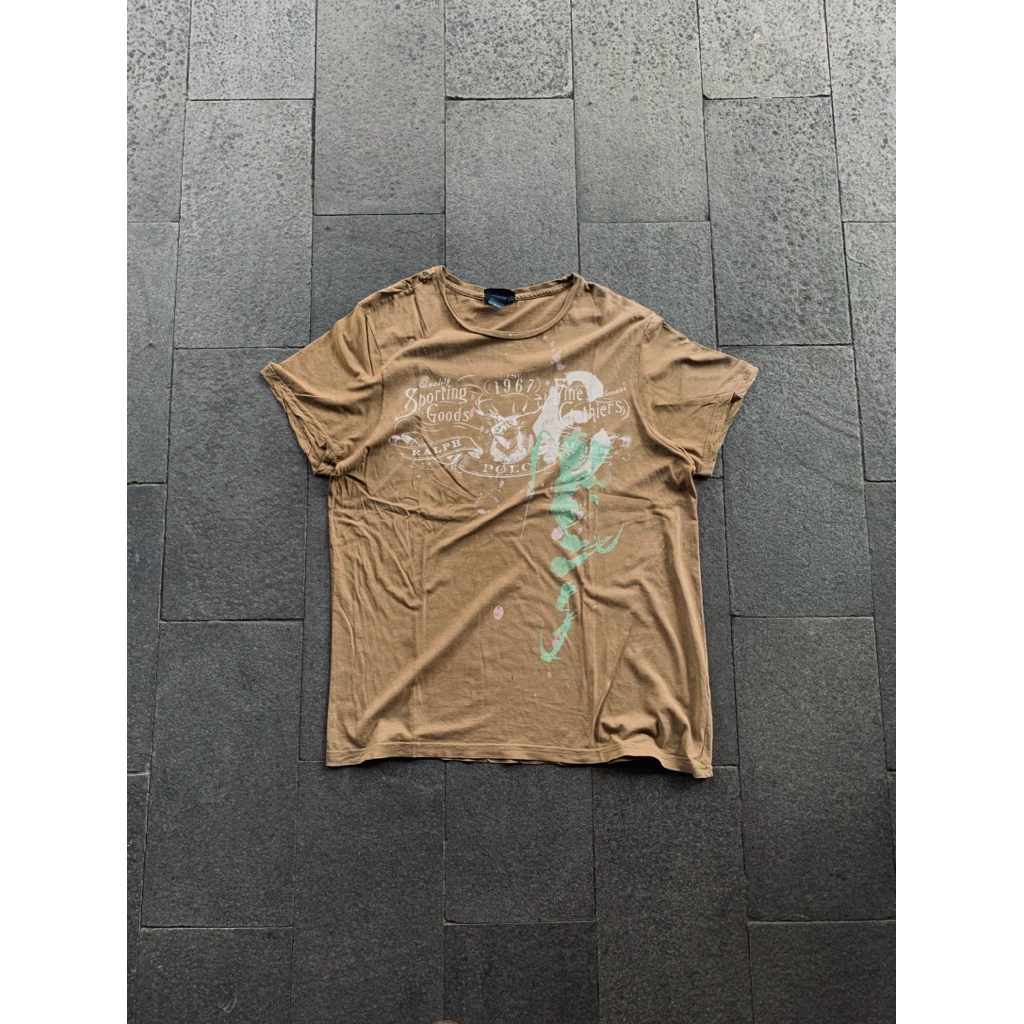 Vintage polo ralph lauret japanese poem style tee