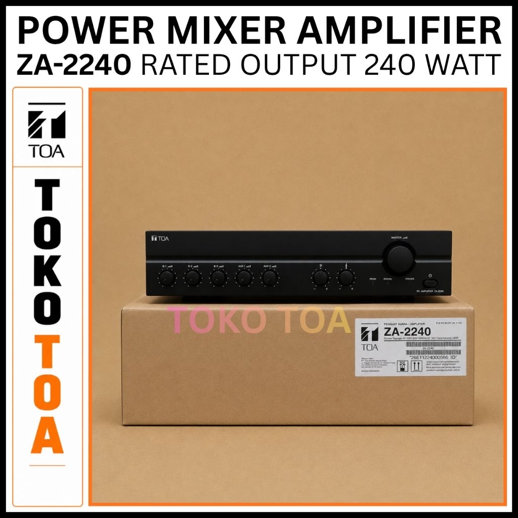 ZA-2240 POWER MIXER AMPLIFIER TOA ZA 2240 240 WATT