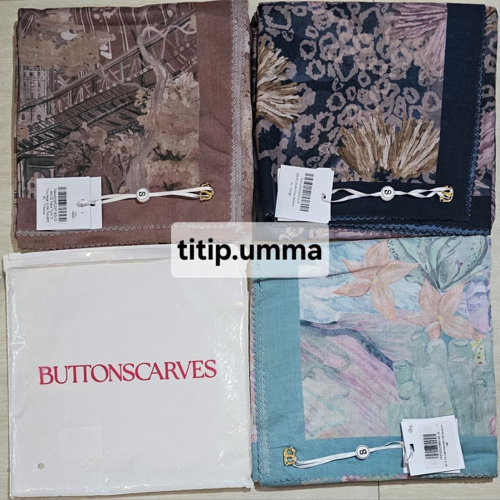 [READY] Buttonscarves Syari/XL As Is New York 3 Tribecca, Mermaid Teil, Les Ameties Indigo