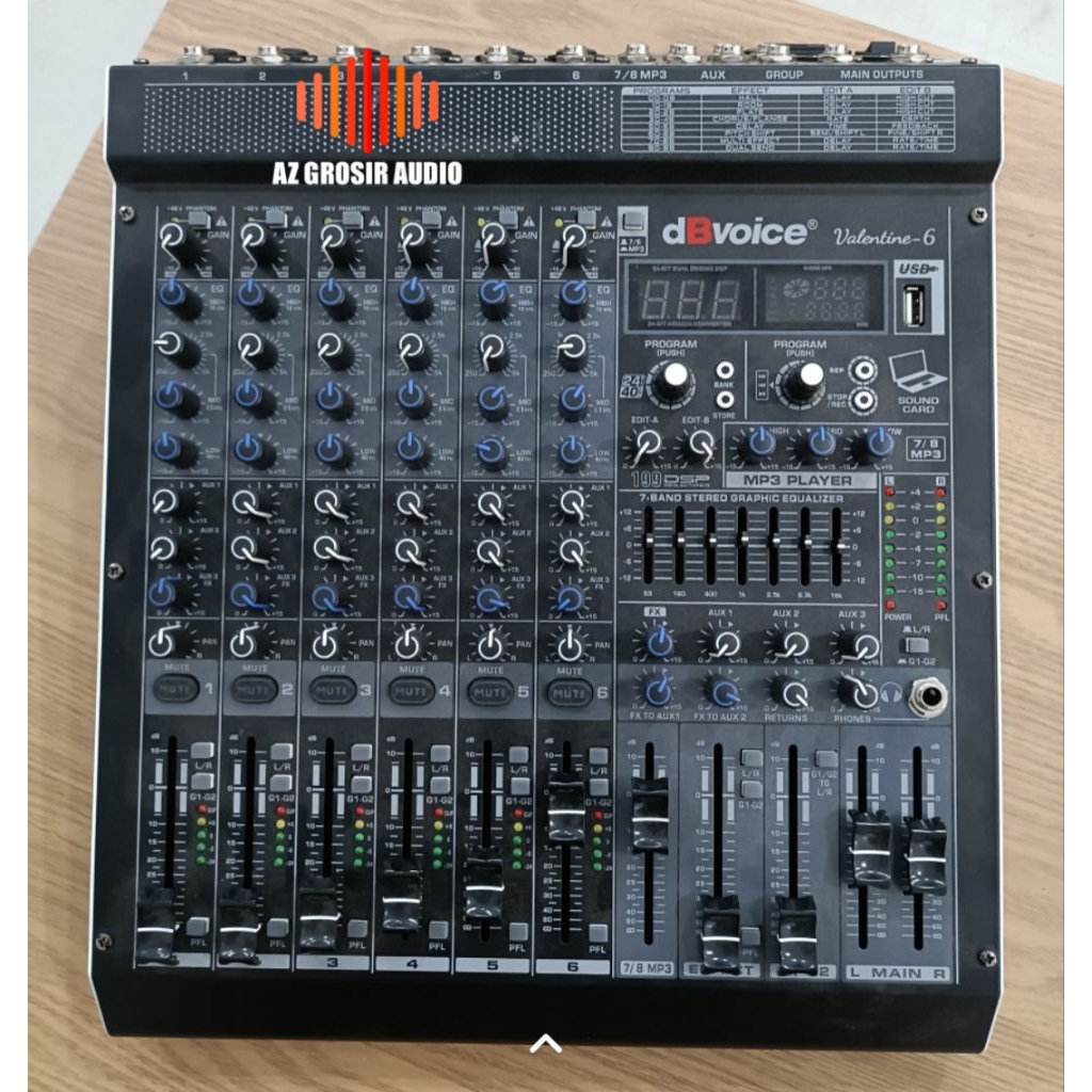 mixer DB voice valentine 6 dB vocher 6 Chanel Valentin 6
