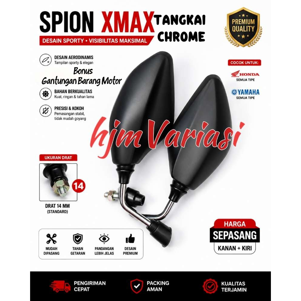 Spion Motor Model Xmax Chrome Vario Beat Pcx Adv Universal Honda