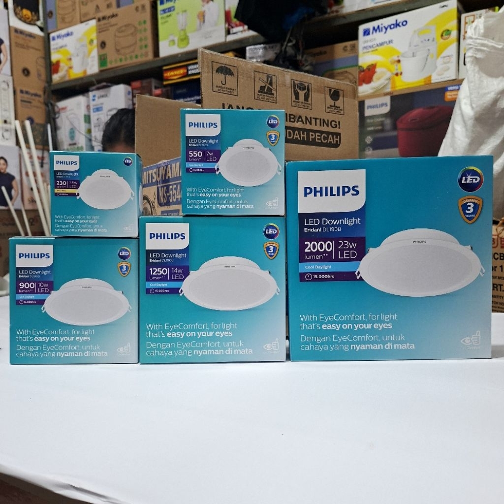 Philips Eridani Lampu downlight 3.5 watt 7 watt 10 watt 14 watt 23 watt lampu plafon led down light 