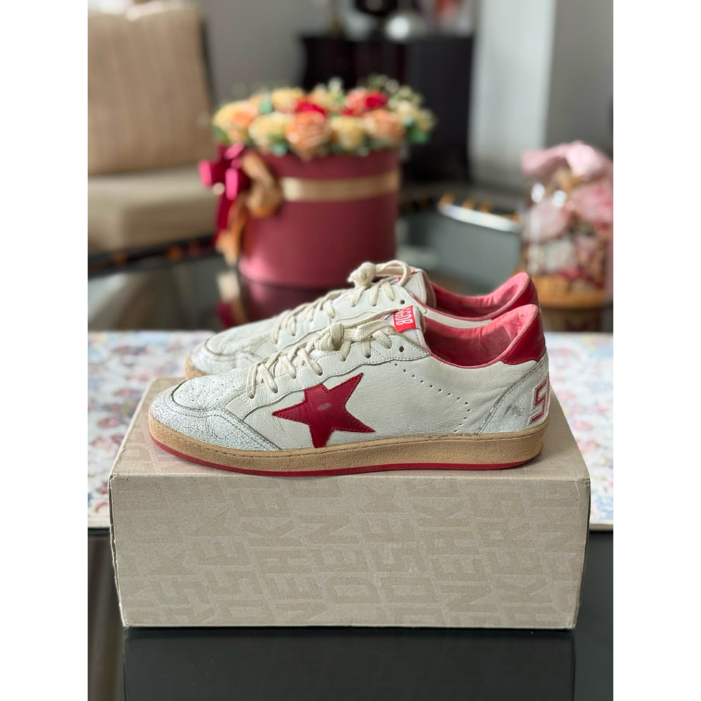 golden goose ballstar red white