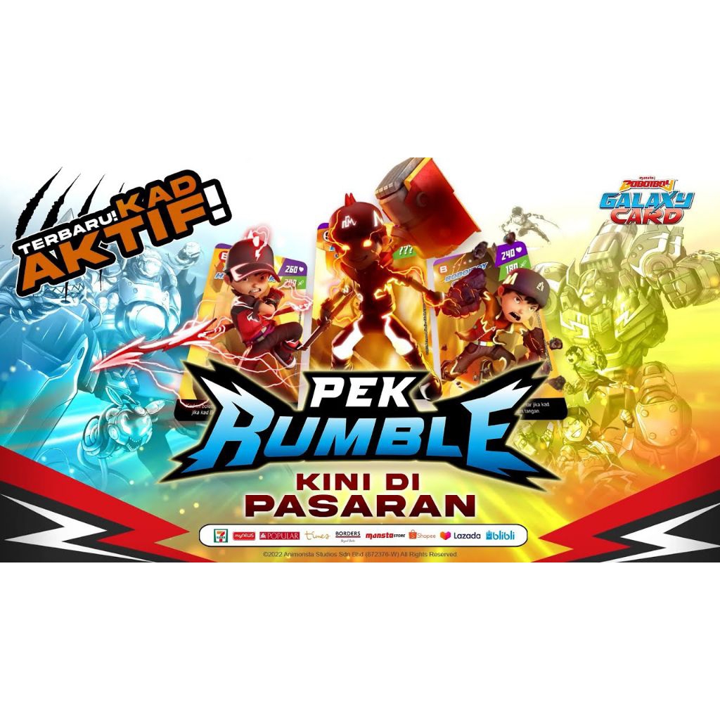 (RARE) 1 Set Pek BoBoiBoy Galaxy Card(BGC) - Pek RUMBLE