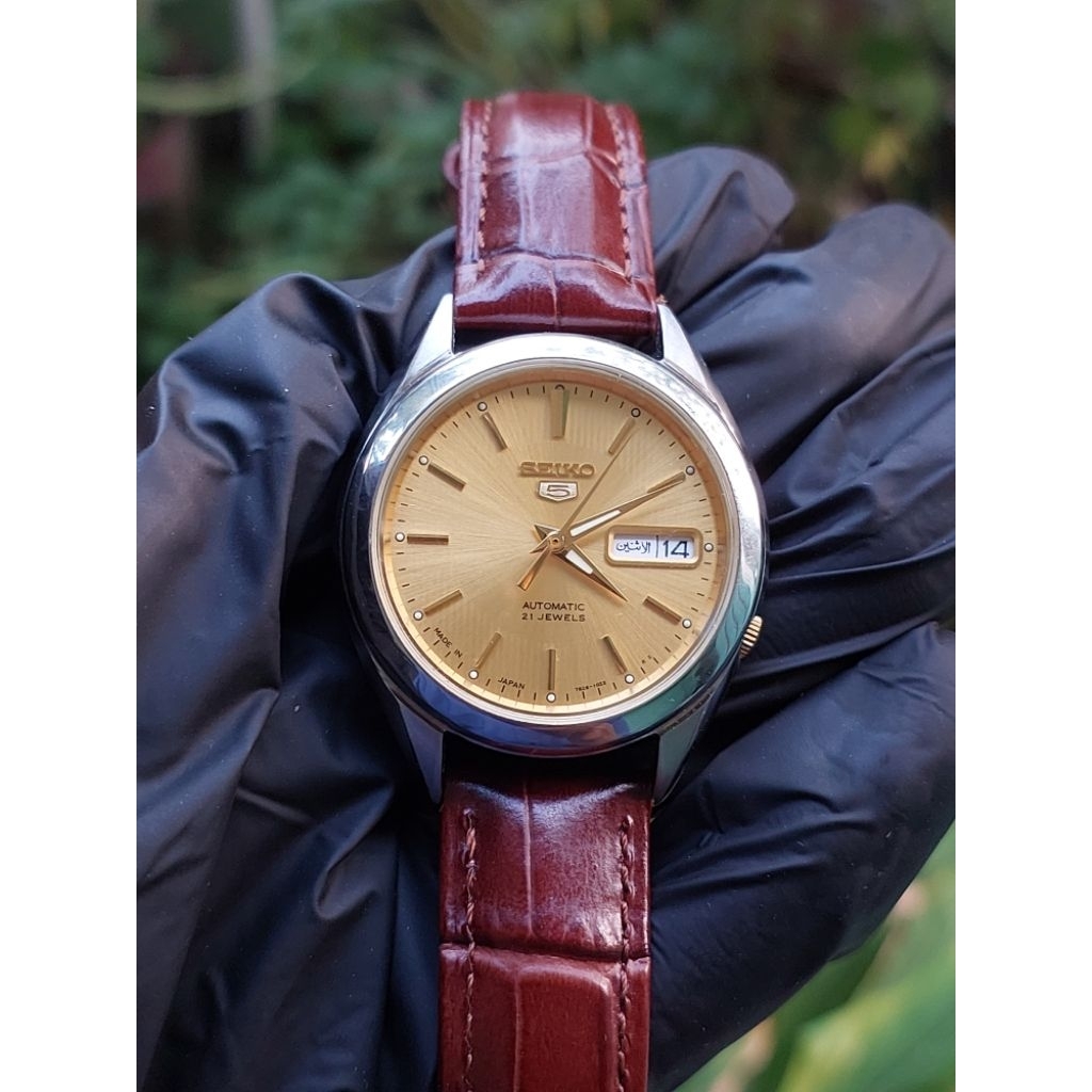 (Harga Net) Jam Tangan Seiko 5 REF. 7S26-03V0 Original Automatic Backcase Transparan Mesin Normal Ti