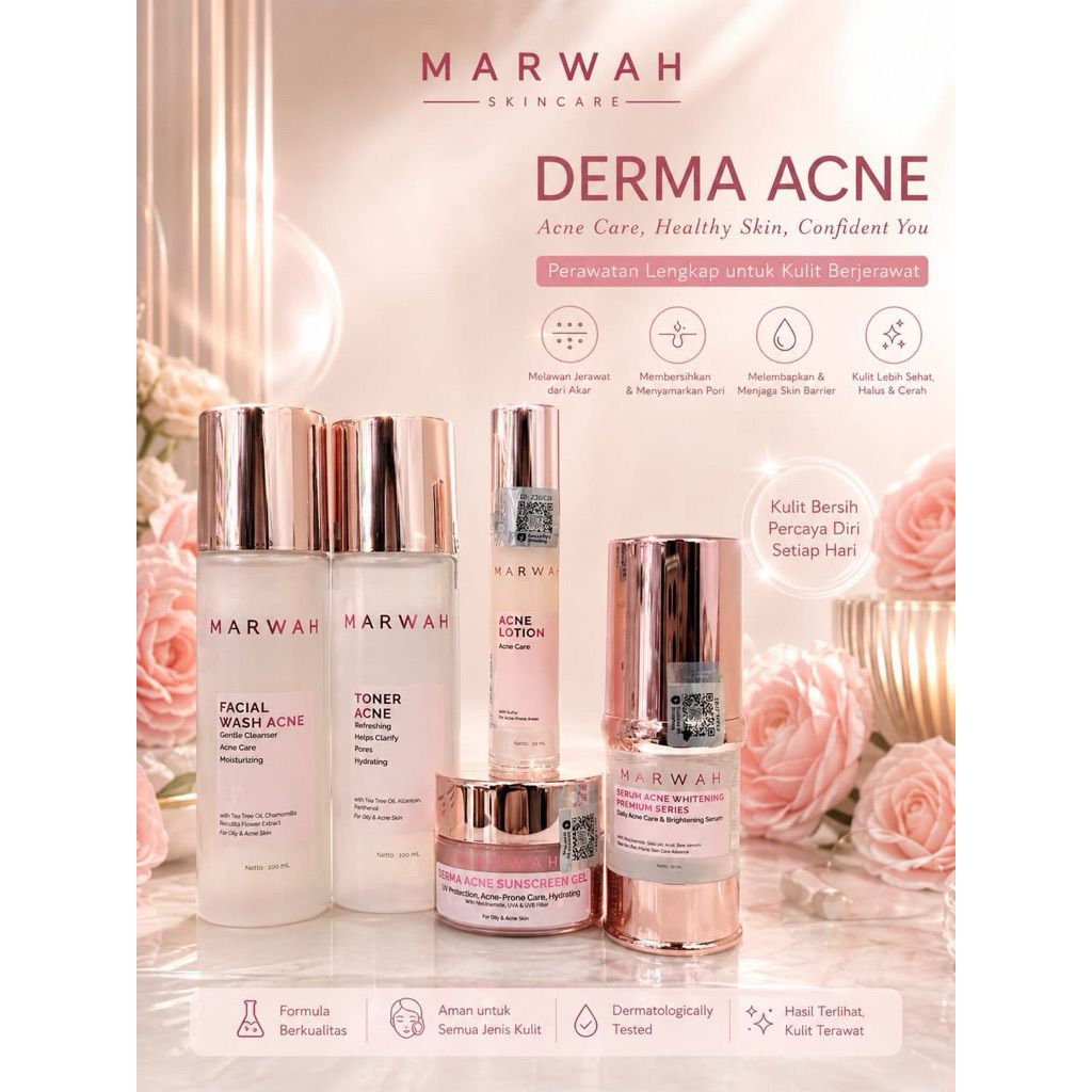 Marwah derma acne menghilangkan jerawat yang parah, menghilangkan bopeng serta menghilangkan bekas j