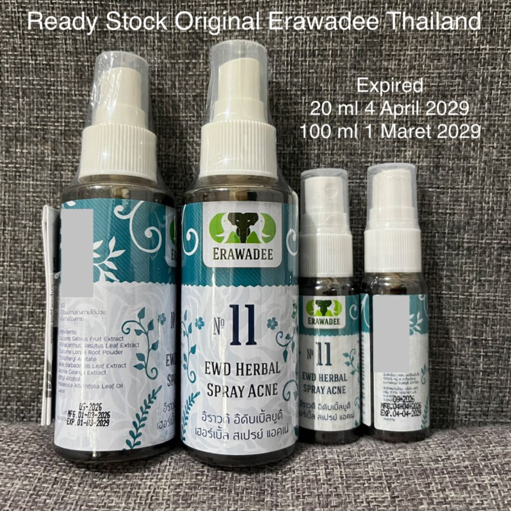Erawadee 11 / Erawadee Black Spray Acne / Original Erawadee Thailand / ERAWADEE BLACK SPRAY ACNE No.