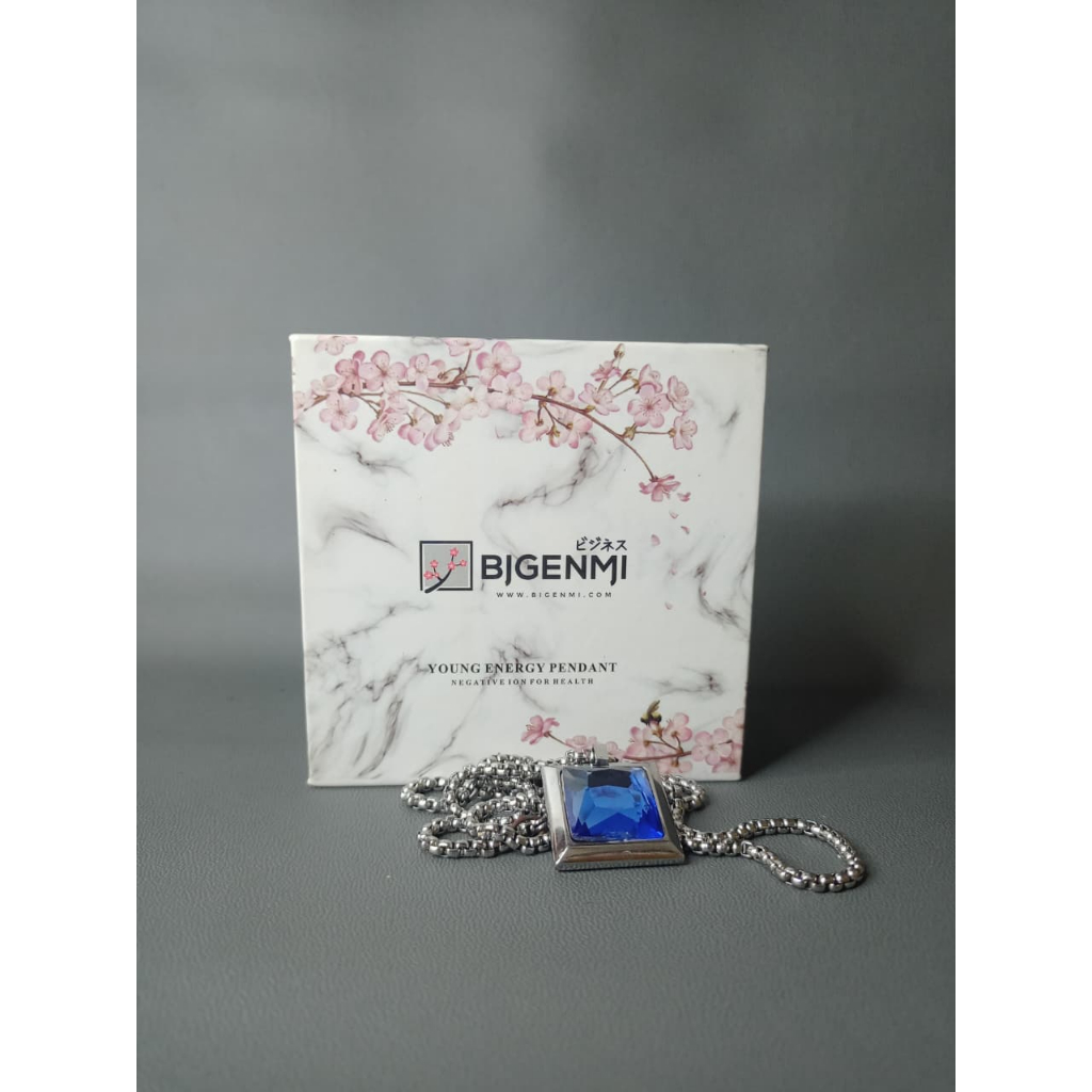 [PRELOVED] Kalung Ion Nano Bigenmi Blue Sapphire Young Energy Pendant Bigenmi Pre-owned