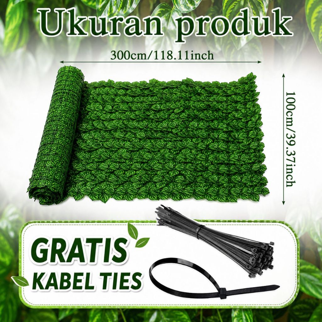 Daun Pagar Rambat~ Rambat Tanaman Dinding Sintetis ~ Dekorasi daun pagar