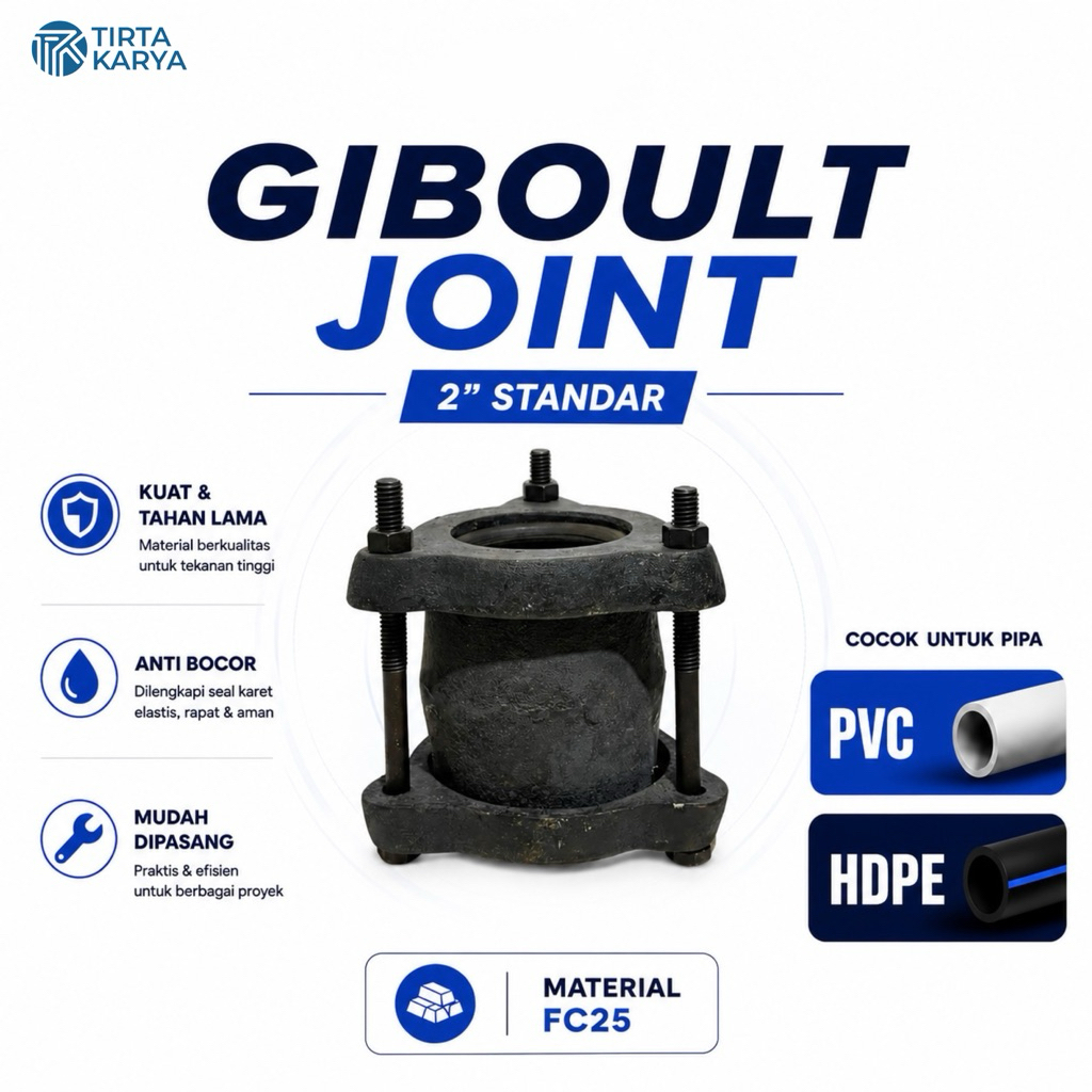Sambungan Pipa Giboult Joint 2 Inch Standar Proyek dan PDAM