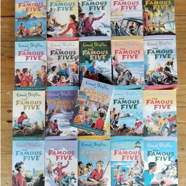 Enid Blyton Famous Five Series Original Nostalgic Old Covers Buku Novel Young Adult Fiction Bahasa I