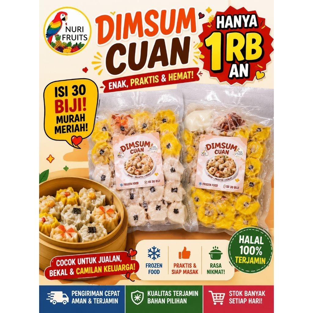 DIMSUM CUAN ISI 30|DIMSUM AYAM|dimsum bandung|frozen food bandung