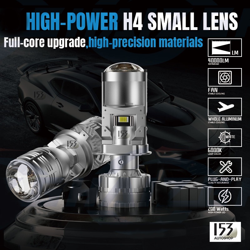 Bolamp Lampu LED H4 Mini Lens Projie