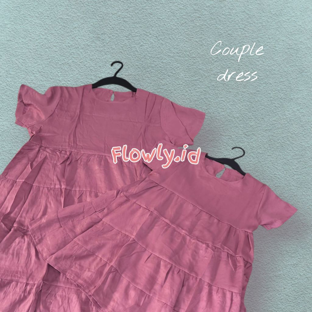 Couple dress anak ibu bahan twill haalus