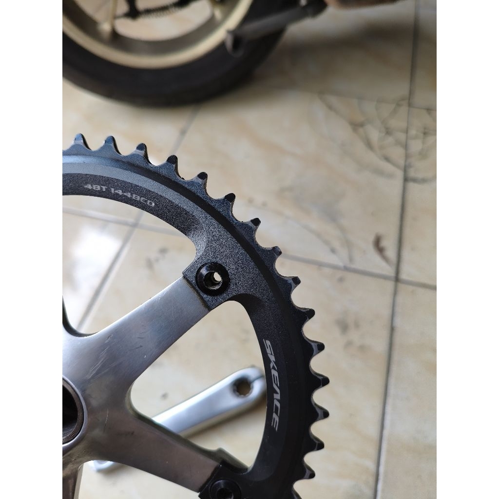 crank intro7 hollow tech chainring skeace 48t bcd 144 polished