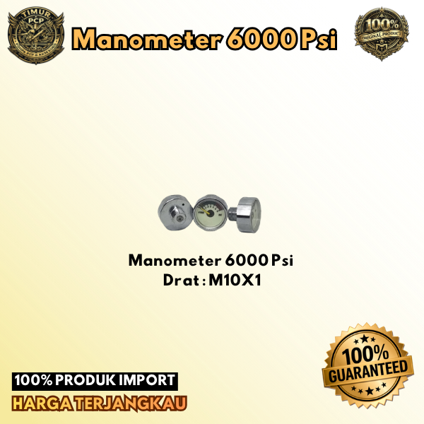 Manometer Kecil 6000 Psi Pompa PCP | Manometer Pompa PCP | Manometer PCP | Mano PCP | Alat Ukur Psi