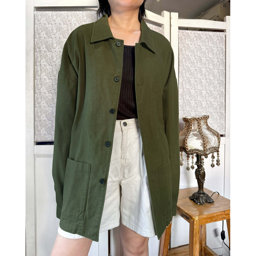 Olive Green Oversized Outer