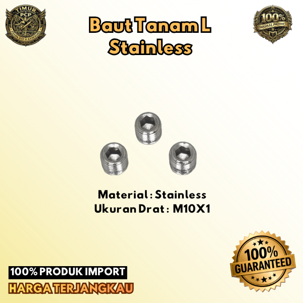 Baut Tanam L Stainless | Baut Tanam L M10X1 | Baut L M10X1 | Baut L Stainless M10X1