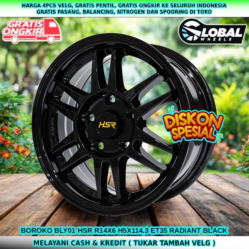 Velg ring14 untuk muatan velg mobil L300| Grandmax| dll velg hsr bly01 R14