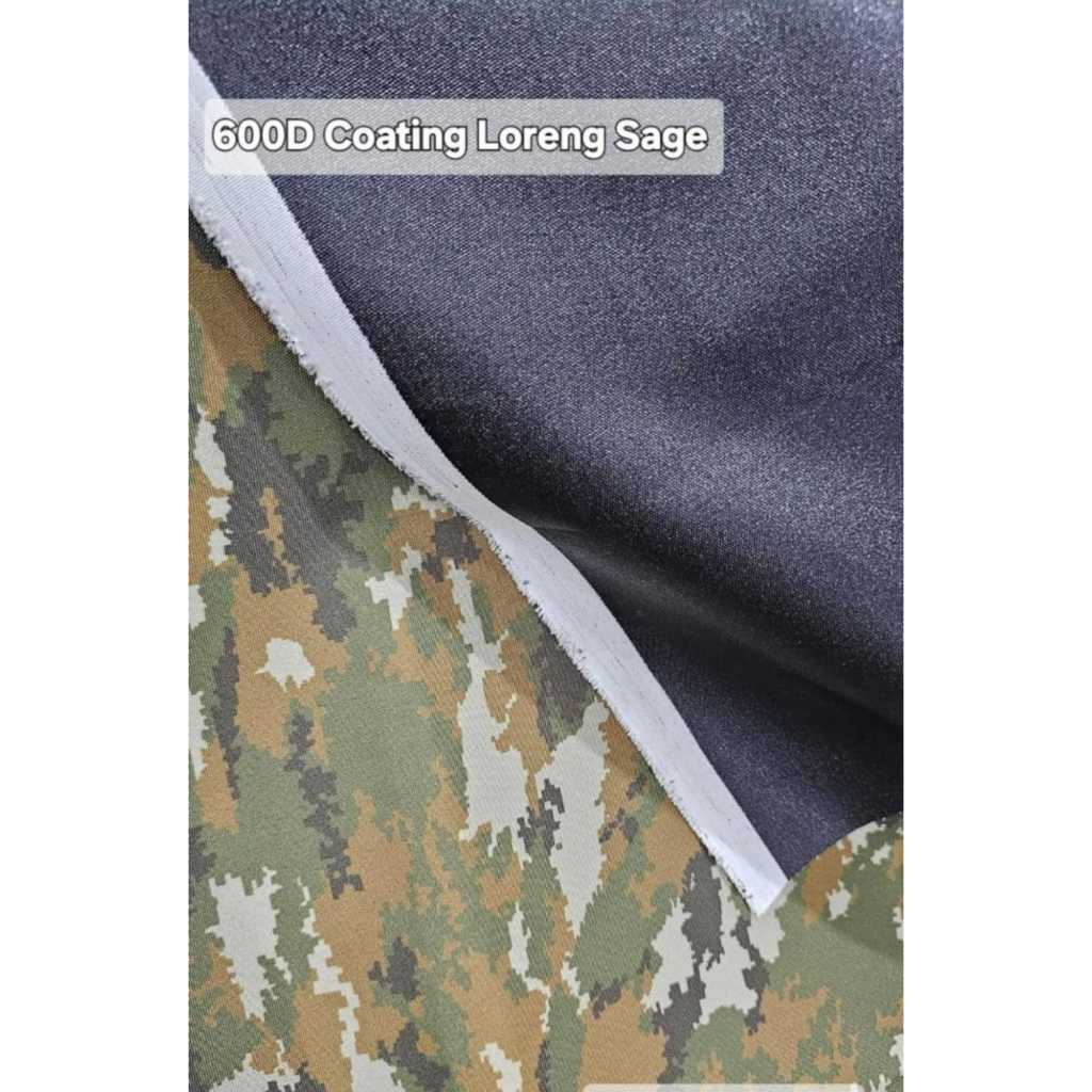 Kain Cordura 600D Loreng Sage Green Bahan Parasit Nylon Parasut 600D