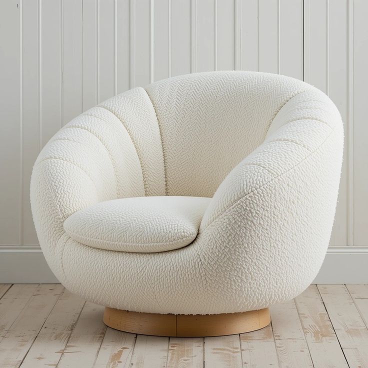 Alfisofa Sofa Santai Bulat Minimalis Premium – Single Seater Teddy Bouclé Modern Bisa Custom Dudukan