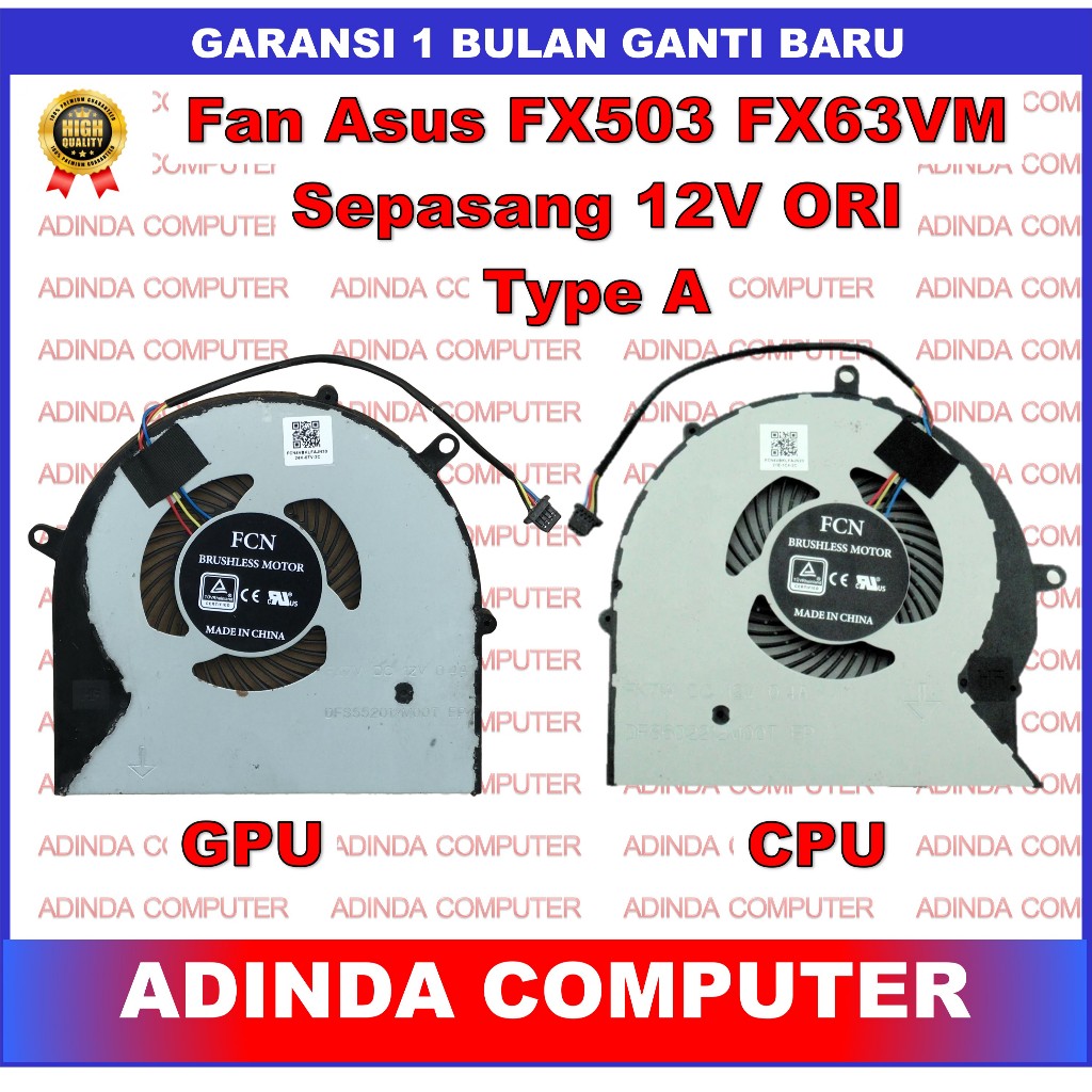 Fan Asus ROG Strix FX503 FX503VD FX63V FZ63VM GL503V GL503VD GL503VM GL503VS GL703 GL503 GL703V GL70