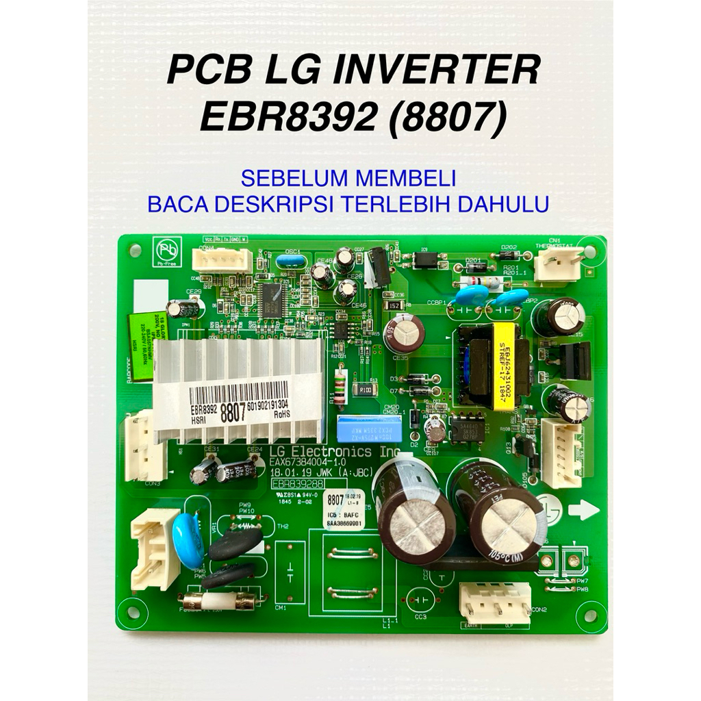 8807 / ebr839288 / modul kulkas LG 8807 / modul kulkas LG ebr839288 / modul kulkas LG 1 pintu
