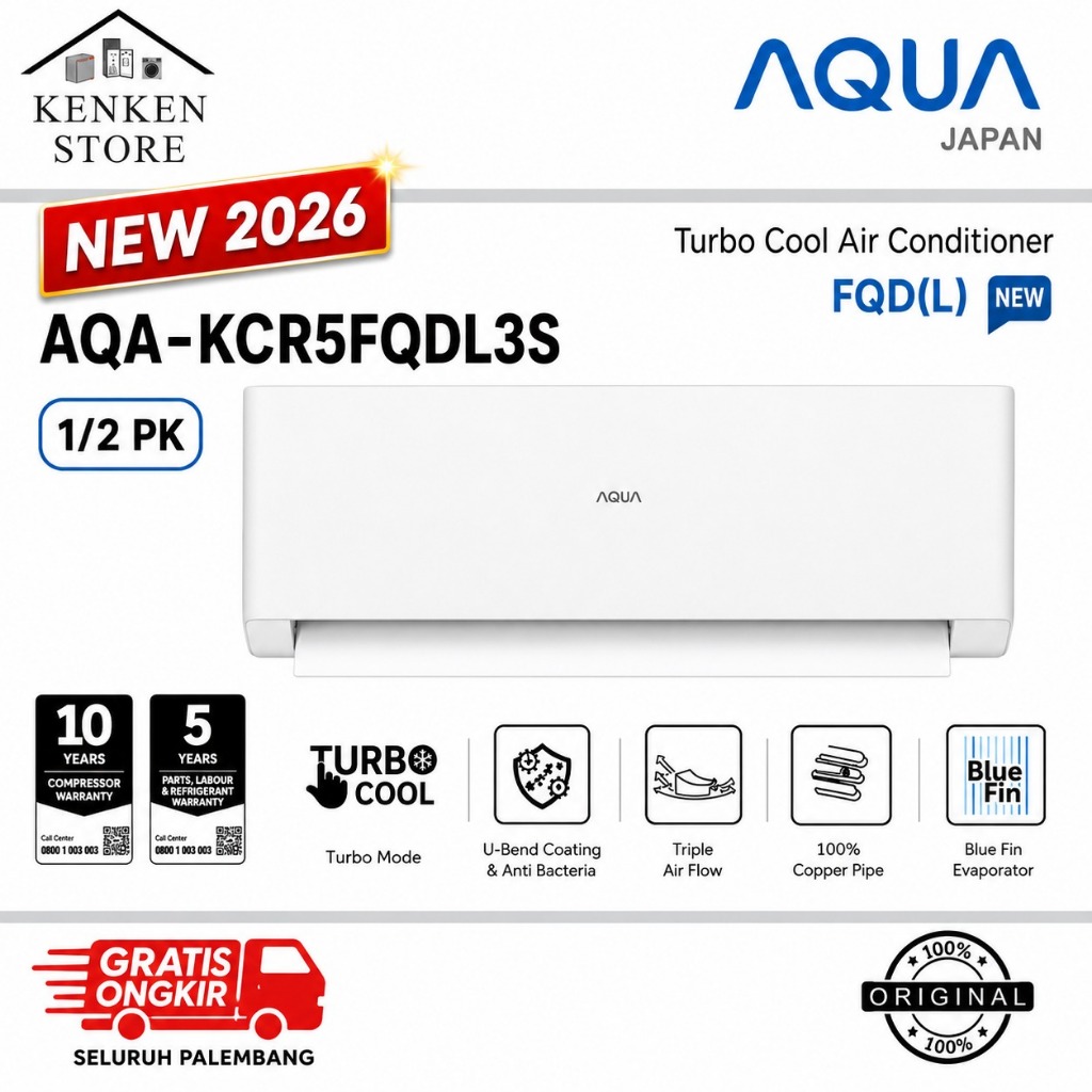 AC AQUA 1/2PK-2PK KCR-AHQ AQA-KR5FQDL3S/KR9FQDL /FQAL/KR18FQDL/FQAL