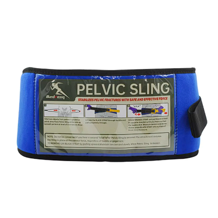 Medresq Pelvic Sling for Reduce and Stabilize Open-book Pelvic Ring Fractures Orange & Blue