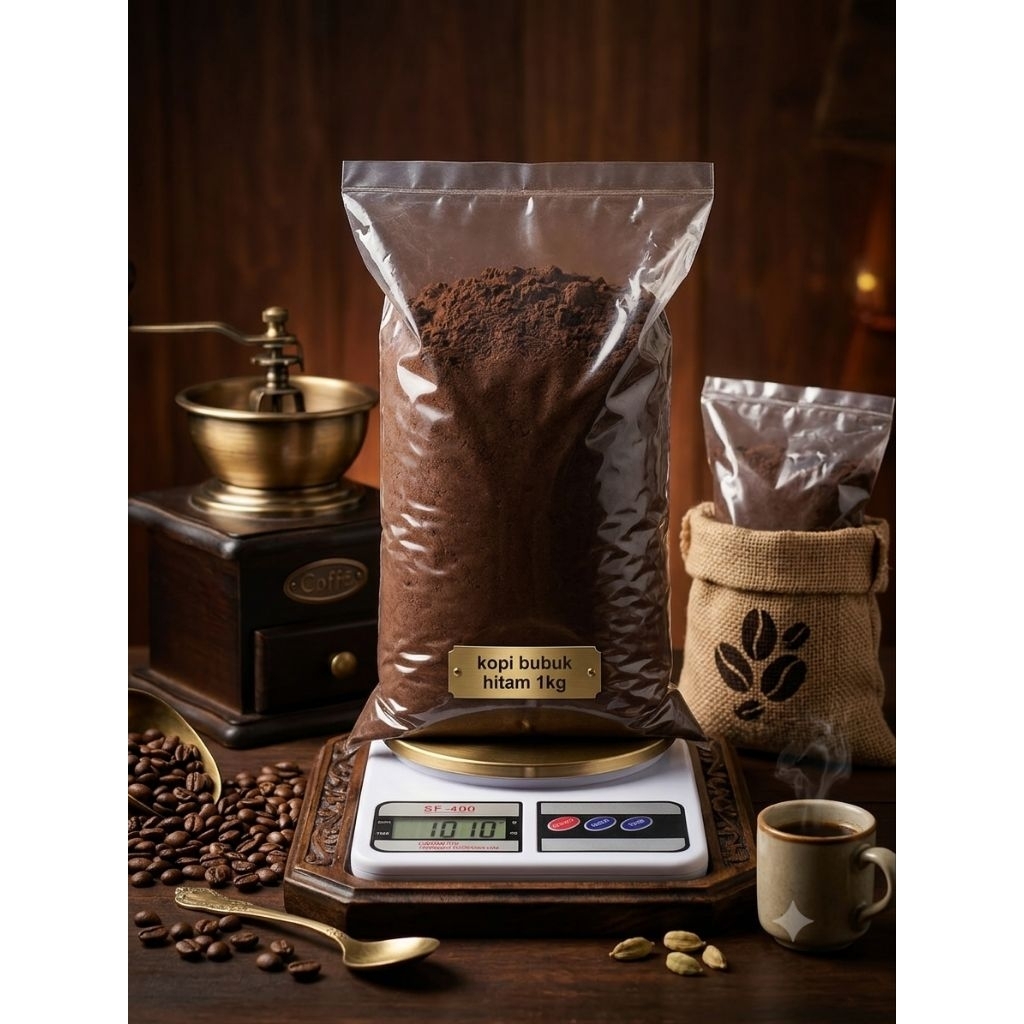 Kopi bubuk hitam premium 1kg / kopi hitam 1kg / kopi bubuk hitam murni 100%