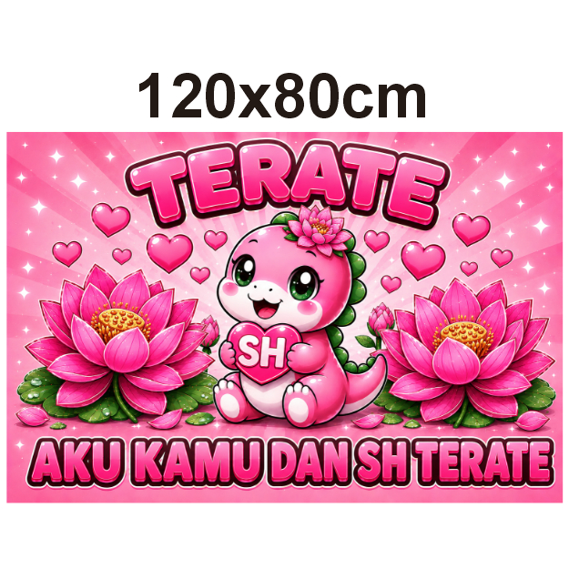 bendera SH Terate 120x80cm bisa custom tulisan