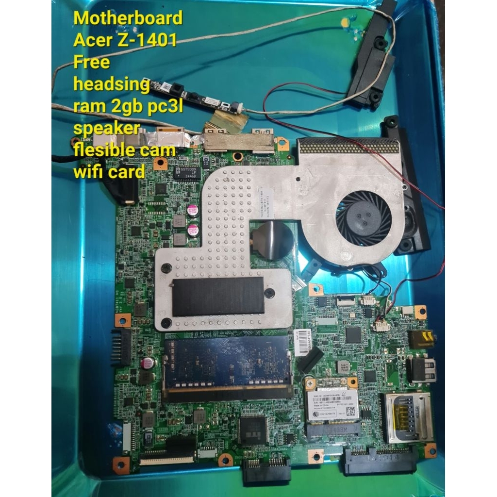 Motherboard Acer Z-1401 celeron gransi normal test