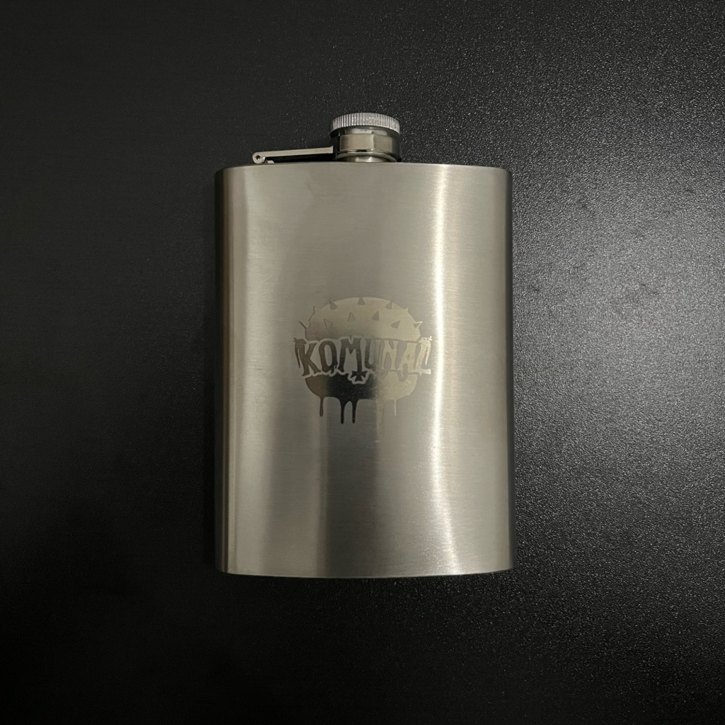 Hipflask Lawless Burgerbar x Komunal - Collab Logo
