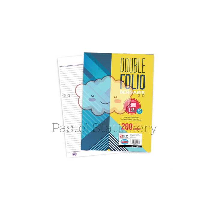 Kertas Double Folio Bergaris SIDU - Kertas Sinar Dunia Garis F4 Isi 200 Lembar