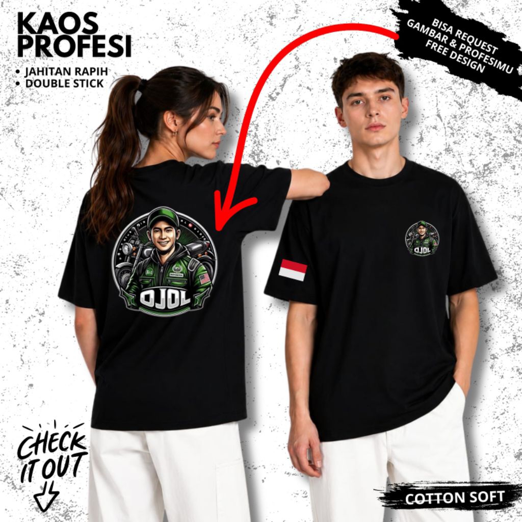 Kaos Profesi Ojol, Kaos Custom Ojol