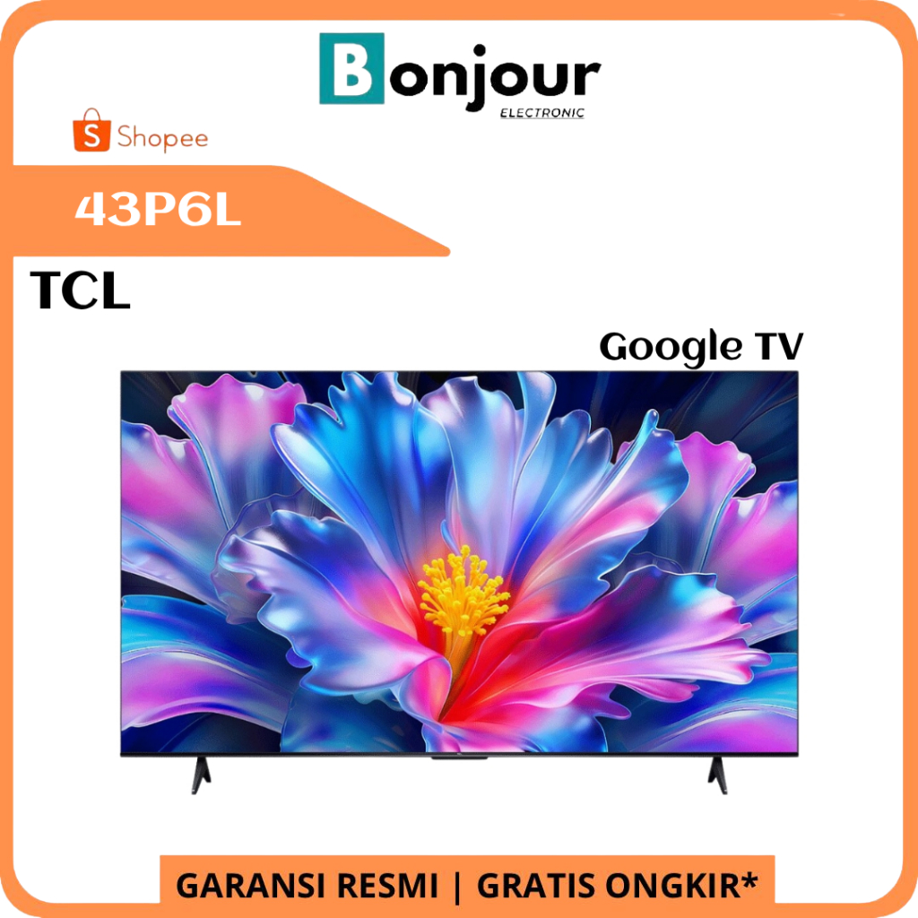 Smart Google TV TCL 43P6L 4K UHD Dolby Audio TCL 43 inch P6L HVA Panel Screen TCL 43 Inch (2026)