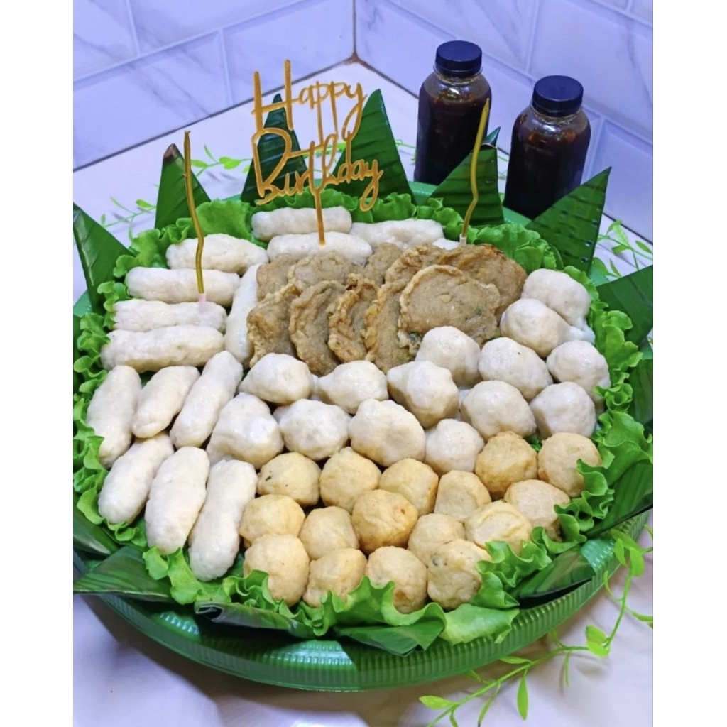 Pempek Tumpeng Ikan Tenggiri Kakap Premium Isi 70 Pempek Varian Campur