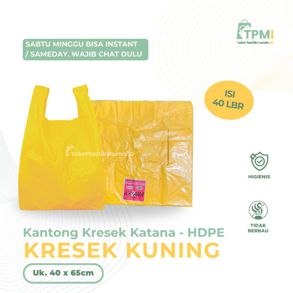 [BISA INSTANT] KRESEK KUNING HDPE KATANA | KANTONG KRESEK KUNING | KRESEK KUNING KATANA | KRESEK HD