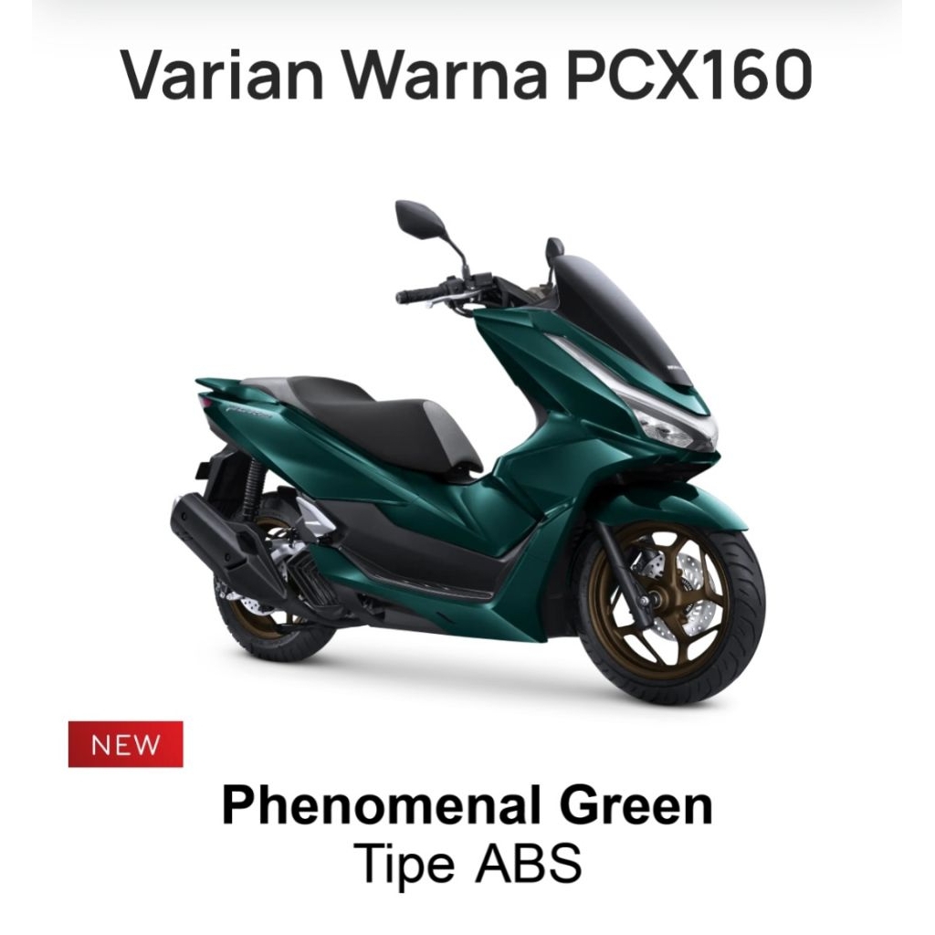 cicilan kartu kredit - Honda PCX 160 (Phenomenal Green Tipe ABS) 2026
