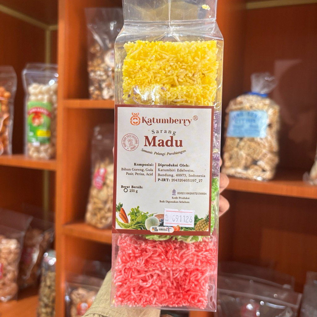 Katumberry Sarang Madu 200g | Snack bihun goreng | Enak manis | Oleh oleh khas Bandung