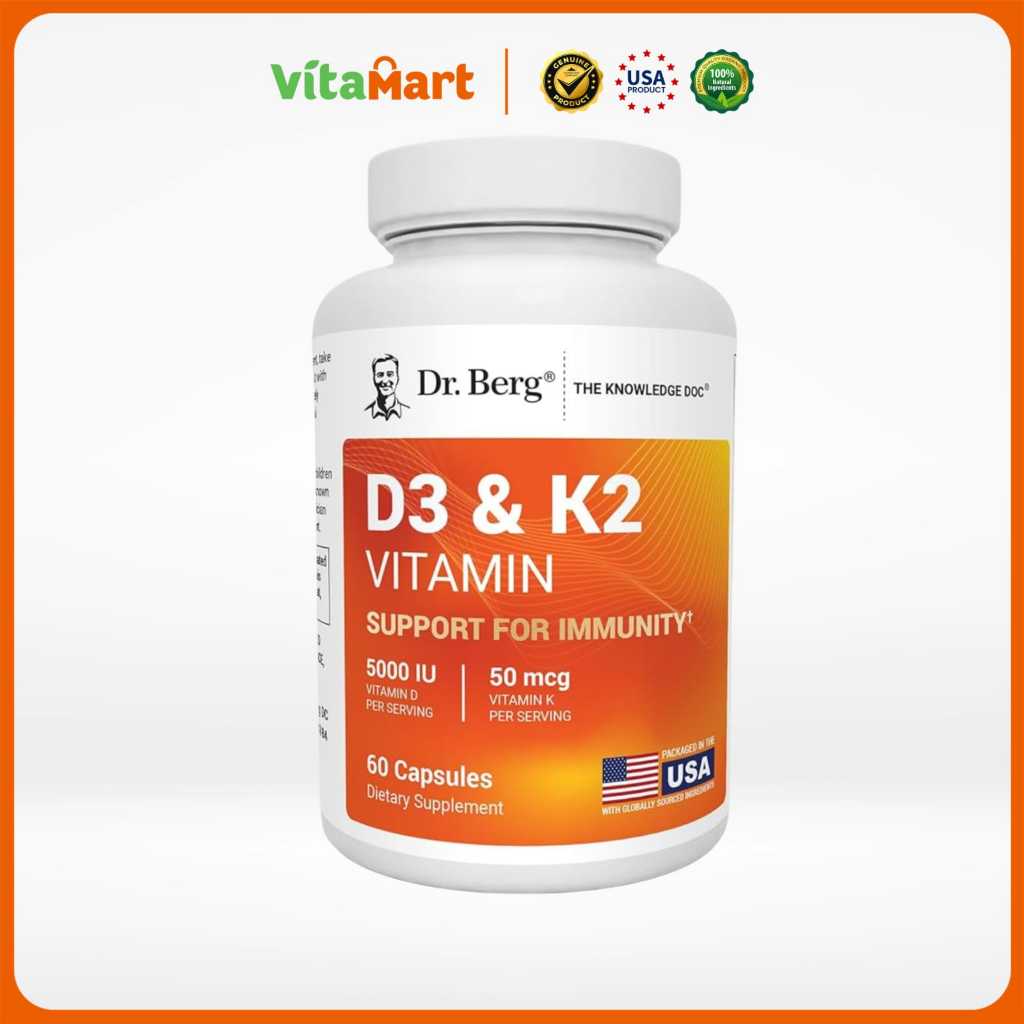 Dr Berg vitamin D3 & K2 10,000iu, 5000iu USA