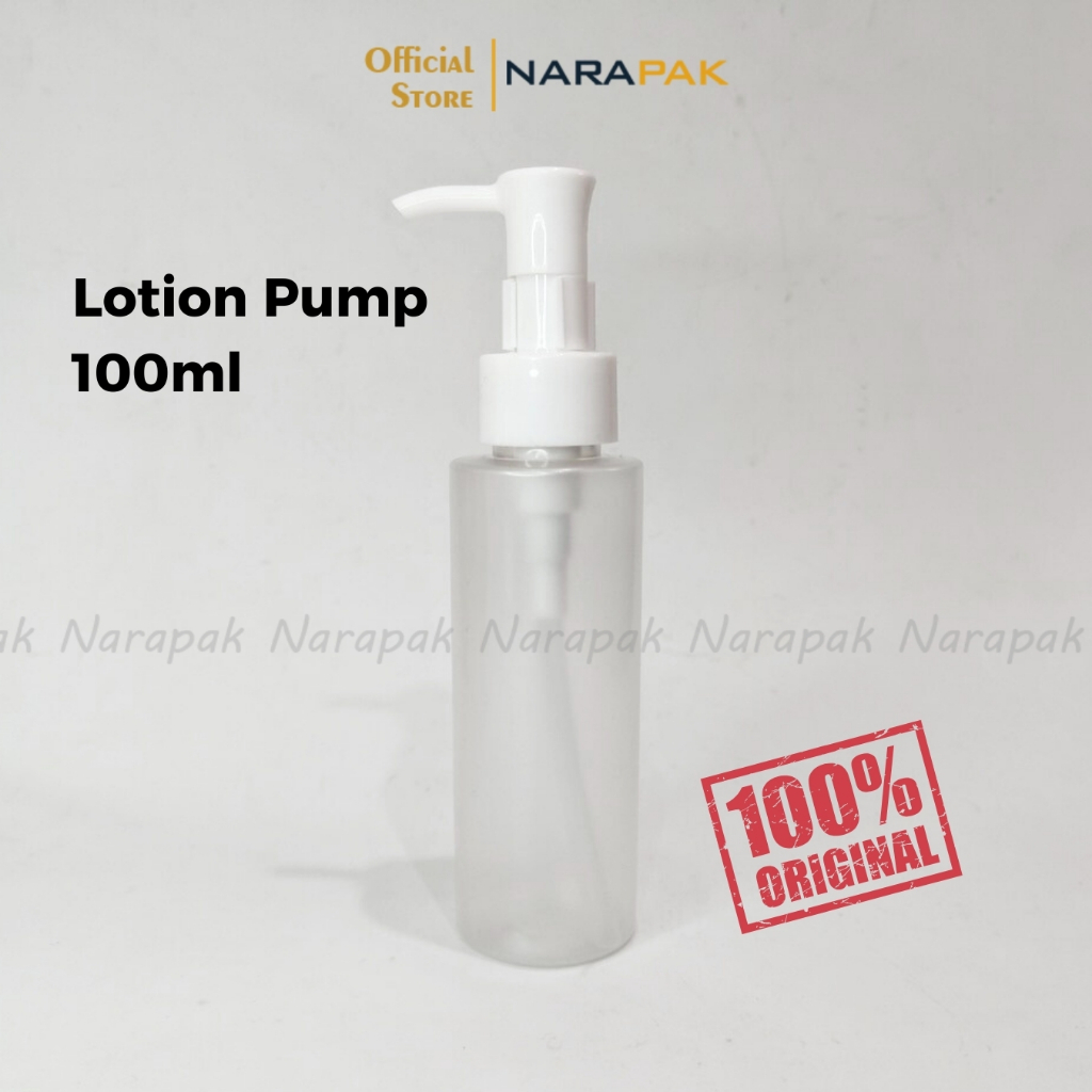 Botol Lotion 100ml Plastik Frosted DOF PET Transparant Pump Panjang Long Pump Body Lotion BP100