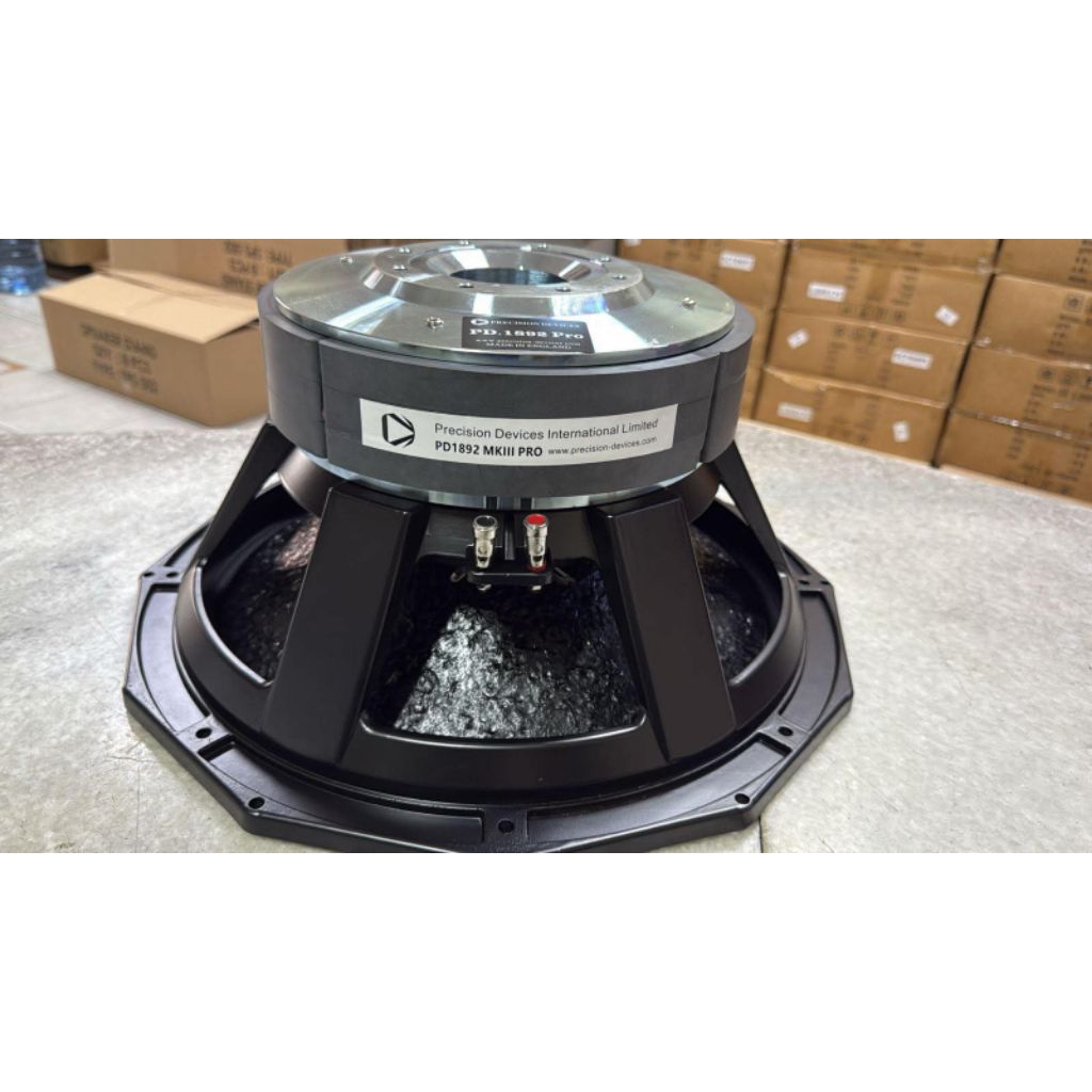 SPEAKER COMPONENT SUBWOOFER PRECISION DEVICES 18 INCH PD1892 PRO TRIPLE MAGNET VC 5 INCH COATING LUA